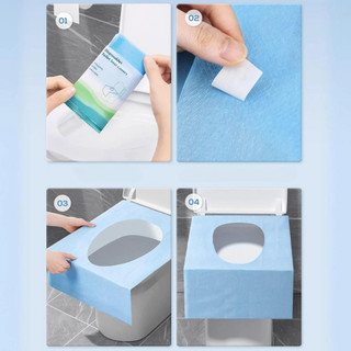 [ SẴN] Set 10 Miếng Giấy Lót Bồn Cầu Dùng 1 Lần Không Thấm Nước Tự Phân Hủy Chống Vi Khuẩn MAISON