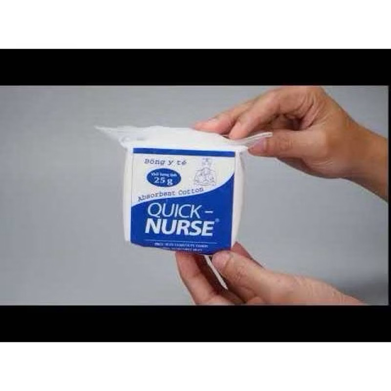 Bông gòn 25g Nurse, gòn thấm nước 25g mềm mịn ,thấm hút tốt