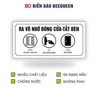 Biển báo RA VỀ NHỚ ĐÓNG CỬA TẮT ĐÈN N247