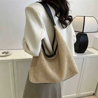 Túi Cói Đi Biển Phối Quai Da Hàng Thủ Công Loại 1 Phong Cách Basic Dễ Phối Đồ Dành Cho Nữ - Túi Cói Đeo Vai