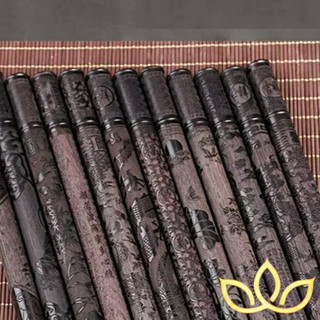 Ống nhang gỗ đàn hương khắc thần chú Đại bi