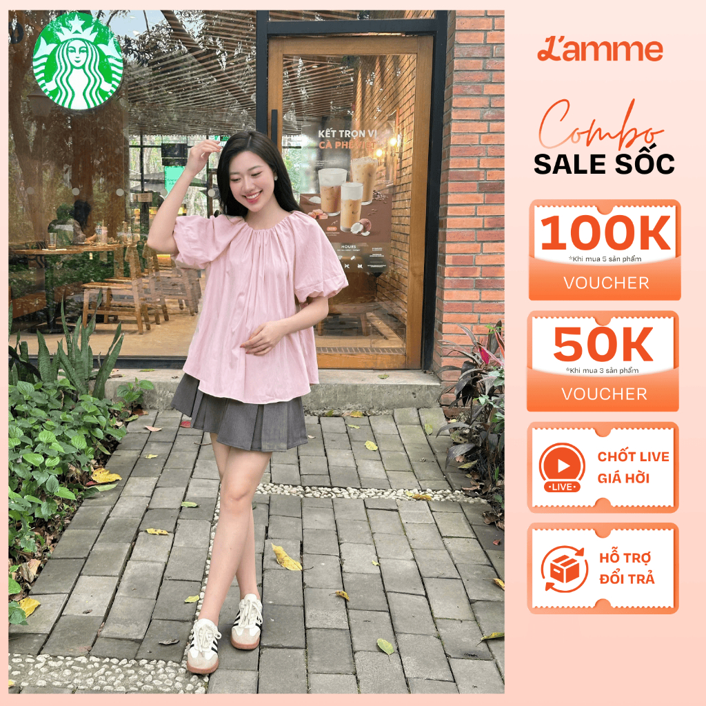 Ảnh Áo bầu Joie chất liệu thô mềm siêu nhẹ thoáng mát phù hợp mẹ bầu đi làm đi chơi phong cách năng động by L'amme 1