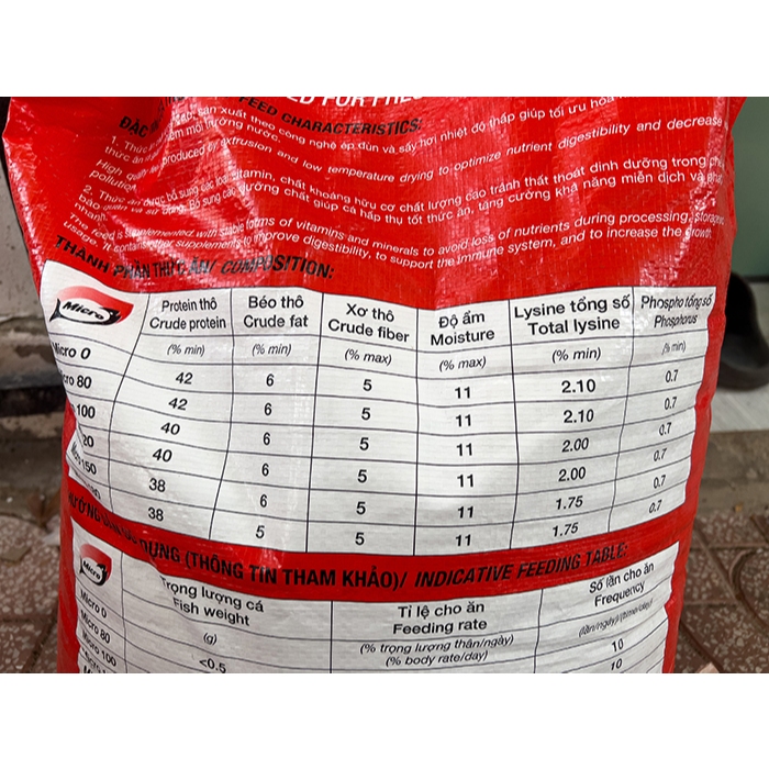CÁM MICRO 80 HẠT NỔI THỨC ĂN CHO CÁ CẢNH TÚI NGUYÊN 1KG