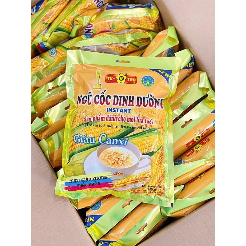 combo 2 túi NGŨ CỐC DINH DƯỠNG GIÀU CANXI túi 20 gói* 24g