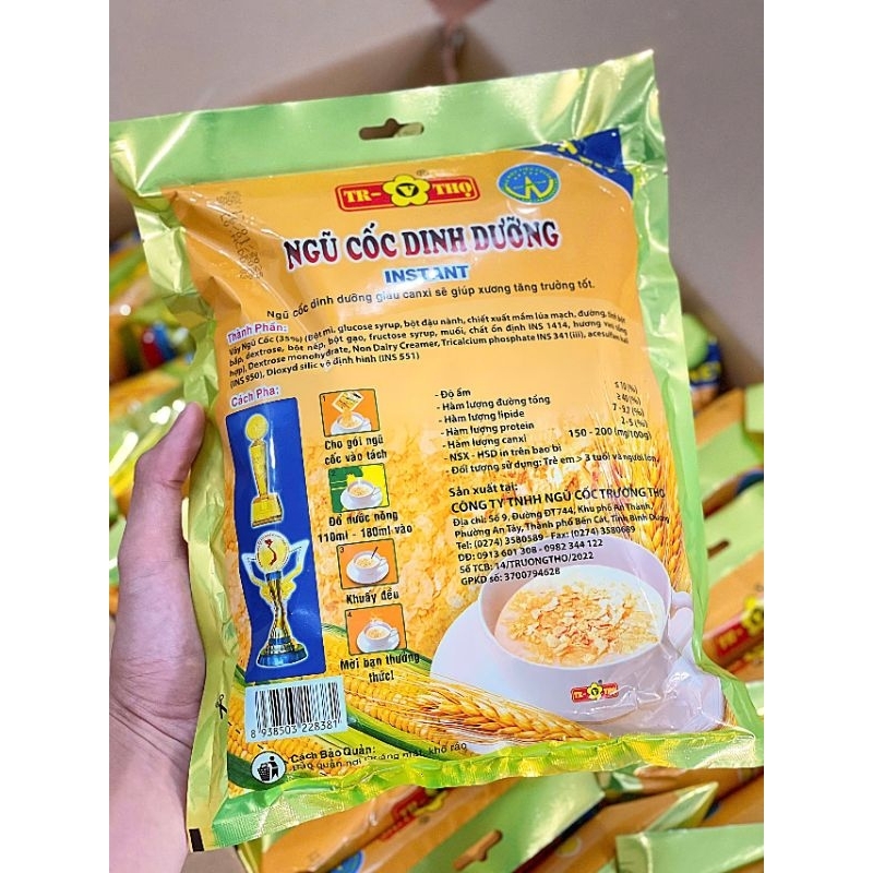 combo 2 túi NGŨ CỐC DINH DƯỠNG GIÀU CANXI túi 20 gói* 24g