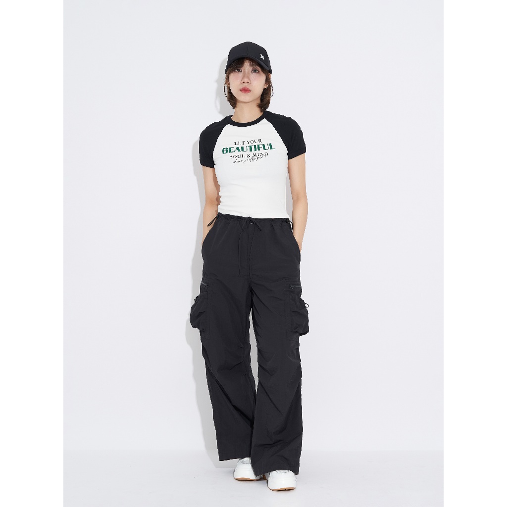Áo croptop nữ babytee TOKYOLIFE phối màu thời trang 40003538