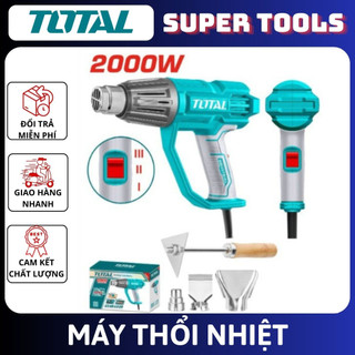TOTAL Máy thổi nhiệt CS 2000W TB20078/ TB20045/ TB20056 + phụ kiện Có thể điều chỉnh nhiệt độ - màn hình LED