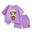 Bộ quần áo cộc tay mùa hè cho bé chất vải thun cotton co giãn mềm mịn, Hình Naruto đáng yêu