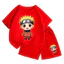 Bộ quần áo cộc tay mùa hè cho bé chất vải thun cotton co giãn mềm mịn, Hình Naruto đáng yêu