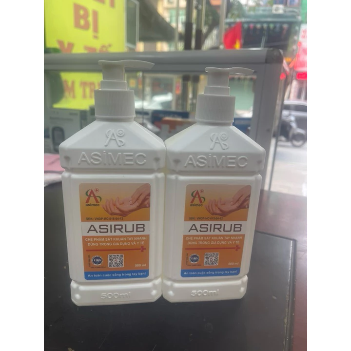 DUNG DỊCH SÁT KHUẨN TAY NHANH ASIRUB 500ml-Nước Rửa Tay khô