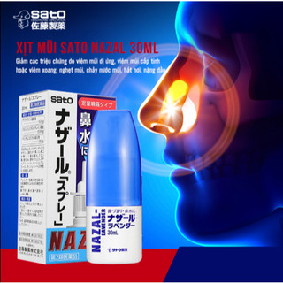 [CHÍNH HÃNG] Xịt Xoang Mũi Ngạt mũi Nazal Sato 30ml Nội Địa Nhật Bản - SHOP DÀU DOKRAK