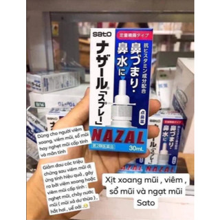 [CHÍNH HÃNG] Xịt Xoang Mũi Ngạt mũi Nazal Sato 30ml Nội Địa Nhật Bản - SHOP DÀU DOKRAK
