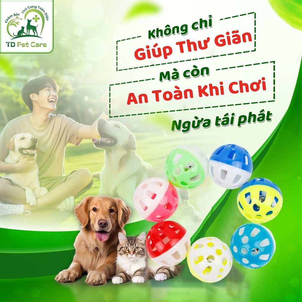 Đồ Chơi Bóng Chuông Vận Động Dành Cho Chó Mèo - Đồ Chơi Chó Mèo
