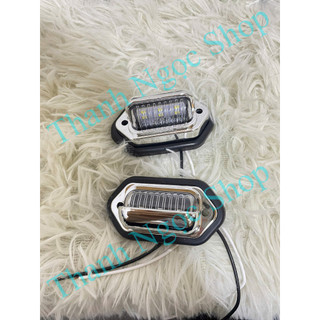 Đèn led soi biển số ô tô, xe  tải mạ Crom. Đèn soi biển  số  6 mắt led (giá 1 chiếc)