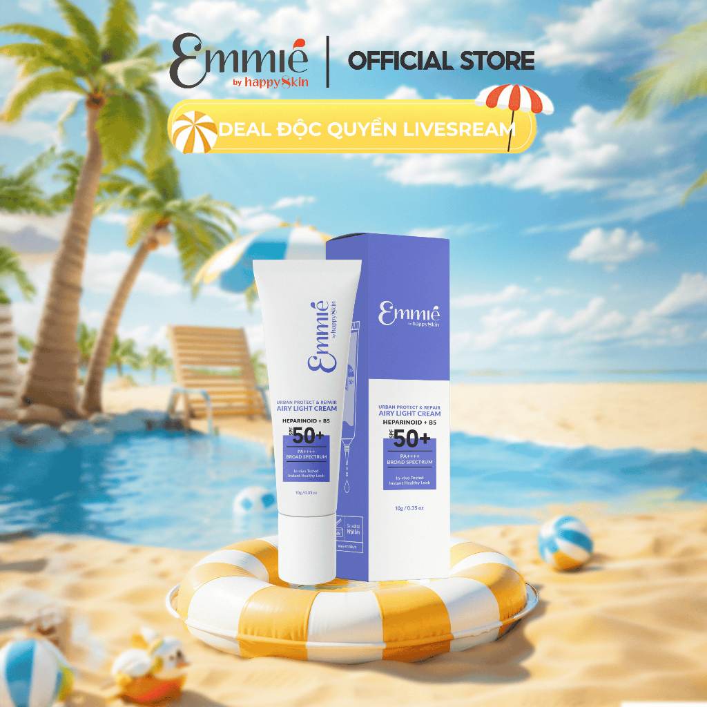 Ảnh Kem Chống Nắng Phục Hồi Urban Protect & Repair Airy Light Cream SPF50+ PA++++ 10ml Emmié By Happyskin 1
