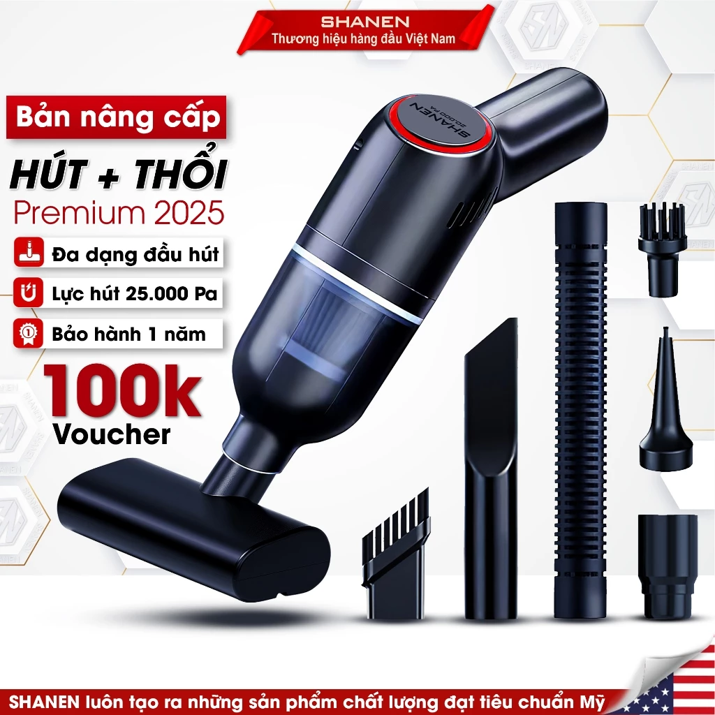 Máy hút bụi mini không dây SHANEN 25000Pa