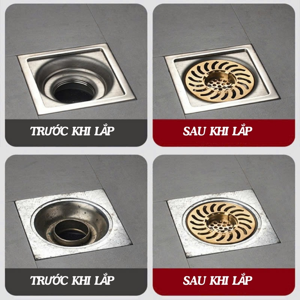 [Thế hệ mới] Bộ Nắp Cống Ngăn Mùi, Khử Mùi Hôi Cống - Nắp Đậy Cống Thoát Nước Bịt Ngăn Mùi Hôi Cống, Chống Côn Trùng