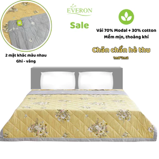 Chăn hè thu Everon vải Modal mềm mát 1m8*2m2 EPM 21068 màu hoa vàng - ghi