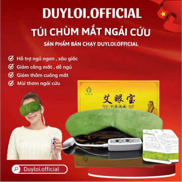 Túi Chườm Mắt Ngải Cứu - Túi Chườm Mắt Thảo Dược Giảm Nhức Mỏi Mắt Giúp Ngủ Ngon