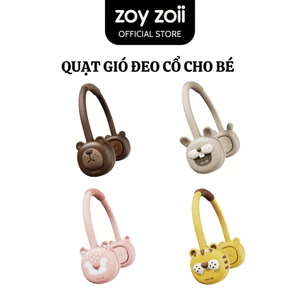 Quạt Đeo Cổ Cho Bé Zoyzoii F18 Quạt Tích Điện Mini Không Cánh An Toàn Làm Mát 360 Độ