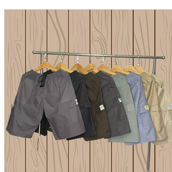 COMBO 3 Quần Short Nam Kaki , Túi Hộp Lưng Thun Co Giãn From Rộng Thoải Mái Có Túi Khóa Kéo,đa dạng màu sắc