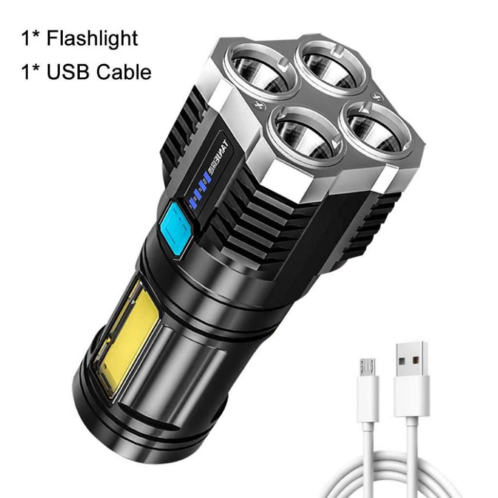 Đèn Pin Cầm Tay Siêu Sáng 4 Bóng Toma S03 Pin Khỏe, Chiếu Xa