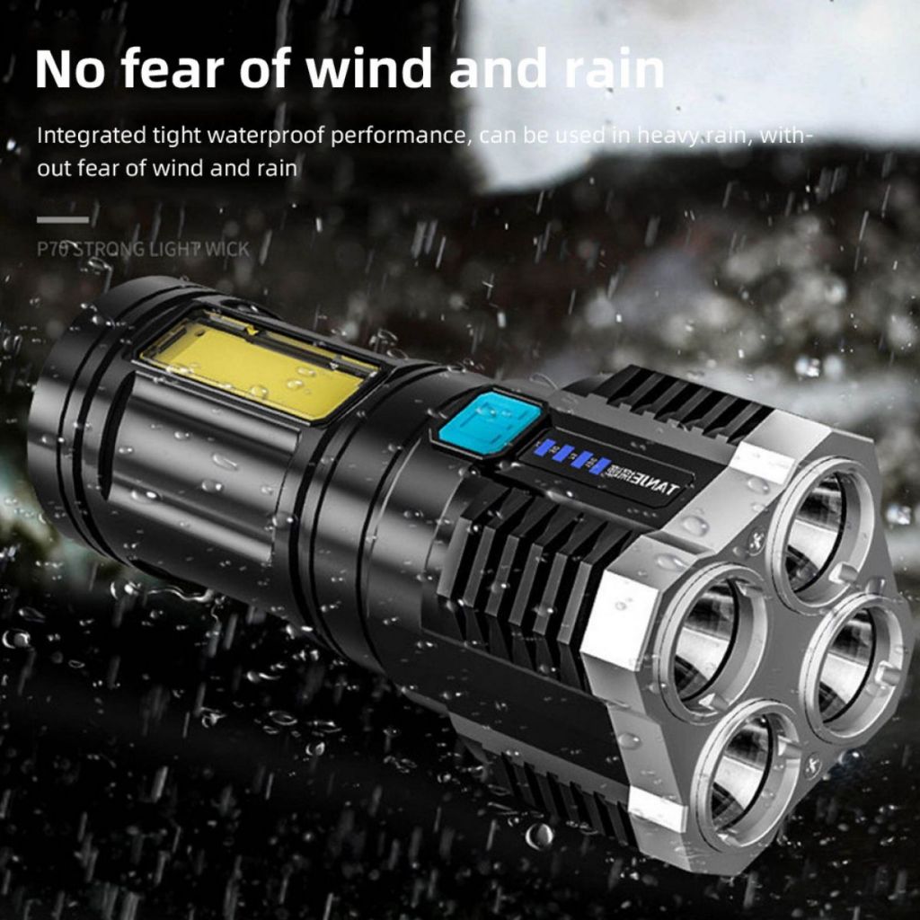 Đèn Pin Cầm Tay Siêu Sáng 4 Bóng Toma S03 Pin Khỏe, Chiếu Xa