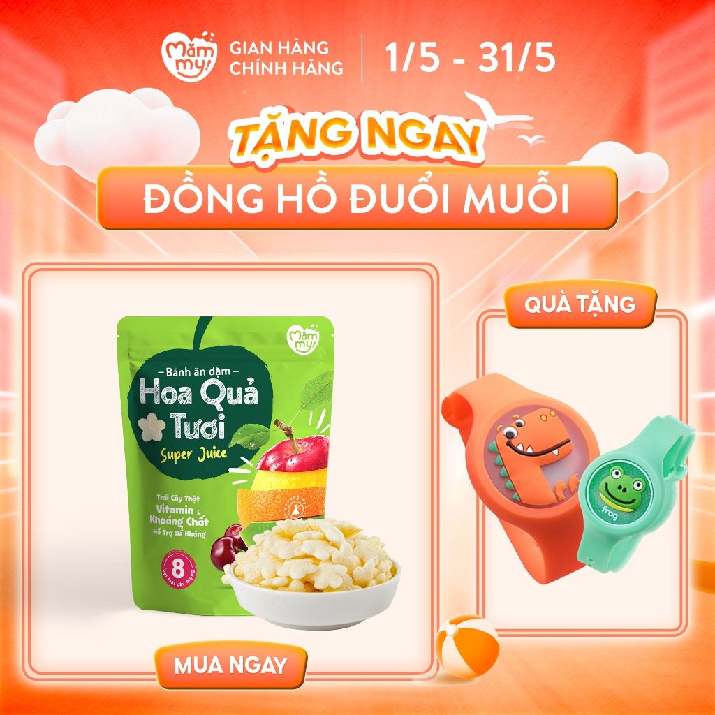 Ảnh Bánh ăn dặm vị hoa quả tươi Mămmy tan trong miệng, từ trái cây thật giàu vitamin, khoáng chất hỗ trợ đề kháng 25 gram 1