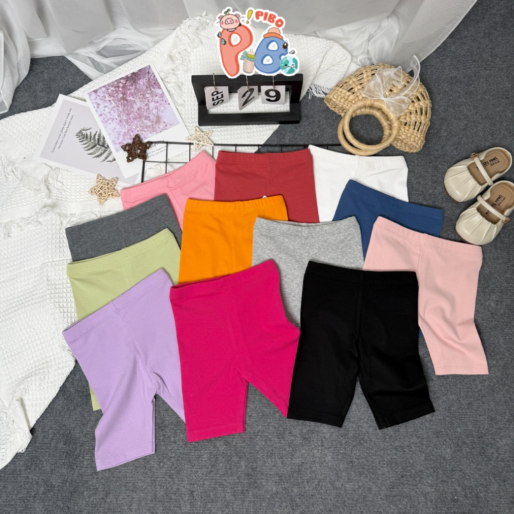 Ảnh Quần Legging Đùi Cho Bé Gái Form Cực Xinh Thời Trang Mùa Hè Biker Thun Ôm- Babyboo - PiBo Store 1
