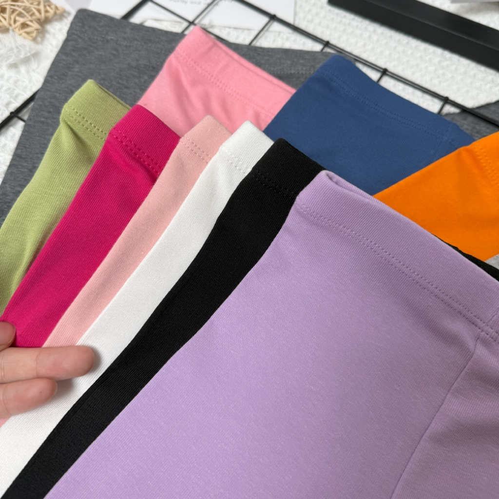 Ảnh Quần Leggin Đùi Bé Gái Vải Co Dãn Cực Tốt Lên Ôm Siêu Yêu, Quần Legging Bé Gái, Quần Biker Thun Bé Gái Babyboo-Pibo- LGN 3