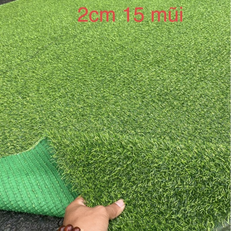 Thảm cỏ nhân tạo 2cm dày, 8m²(2m x 4m) - lót sàn, trang trí sân vườn, dán tường