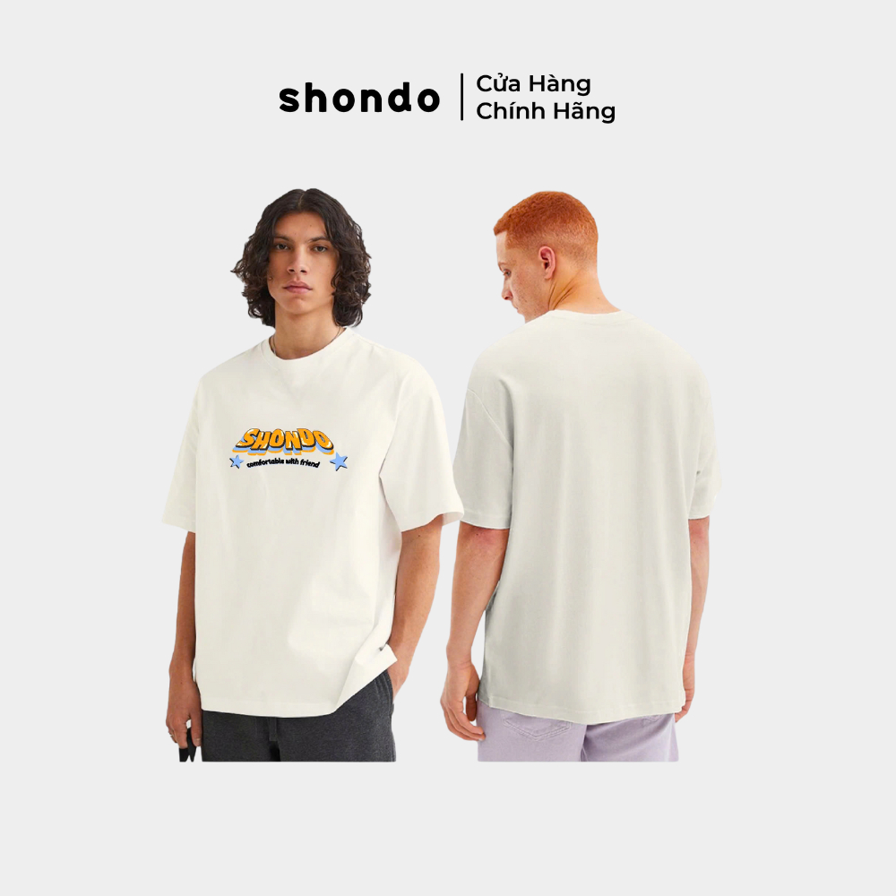 Áo thun unisex Shondo màu trắng