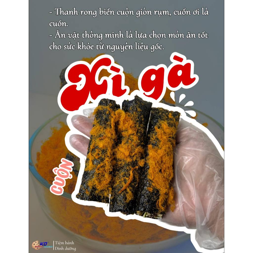 Rong biển kẹp hạt dinh dưỡng thương hiệu KD Shop 250g túi ăn liền, giòn ngon, đậm đà