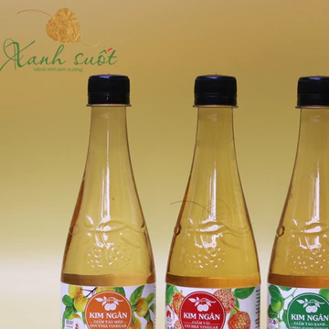 [KIM NGÂN] GIẤM HOA QUẢ KIM NGÂN - GIẤM VẢI/ GIẤM TÁO XANH/GIẤM TÁO MÈO - FRUIT VINEGAR 450ML - VỊ CHUA DỊU [Xanh Suốt]