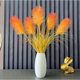Hoa Cỏ Lau 5 bông cao 90cm cắm lọ hoa để bàn, Hoa Cỏ Lau trang trí phòng khách - Hoa lụa cao cấp