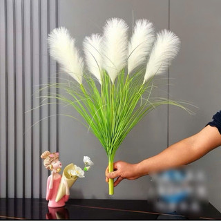 Hoa Cỏ Lau 5 bông cao 90cm cắm lọ hoa để bàn, Hoa Cỏ Lau trang trí phòng khách - Hoa lụa cao cấp