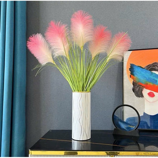 Hoa Cỏ Lau 5 bông cao 90cm cắm lọ hoa để bàn, Hoa Cỏ Lau trang trí phòng khách - Hoa lụa cao cấp
