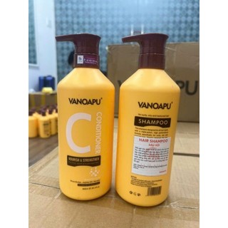 (Hàng Chuẩn)Cặp dầu gội xả VANOAPU 800ml (PUVANOA TÊN CŨ) Phục Hồi Ngăn Tóc Gãy Rụng