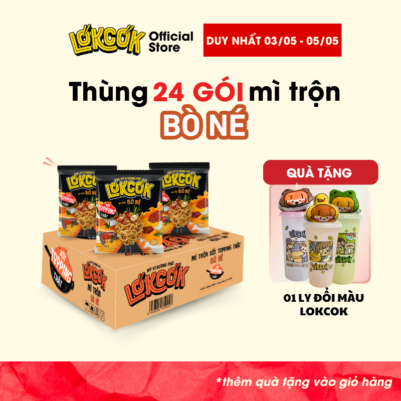 [Chính Hãng] Thùng 24 Gói Mì Trộn MIX ĐỦ VỊ LOKCOK - Thùng 24 Gói