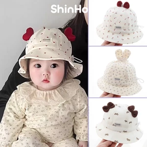Mũ vành trẻ em sơ sinh chất nhung mịn (chỉnh độ rộng) cho bé gái bé trai 0-18 tháng ShinHome