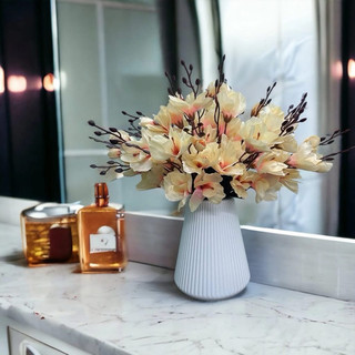 (Tặng bình) Bình hoa để bàn decor - Hoa diên vĩ giả cao 45cm nhiều màu trang trí bàn trà kệ tủ - hoa cao cấp