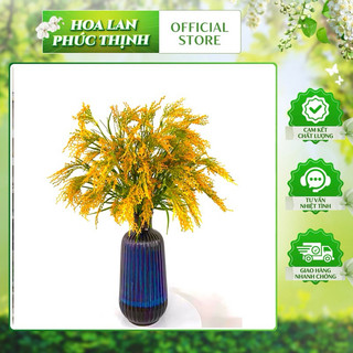 Combo Lúa Nếp Chín Vàng ( GIÁ KHỒNG KÈM BÌNH ).Một  Cành 7 Chùm Bông, Lá, Hạt To Chắc Mẩy, Trang Trí Decor Xinh, Quá đep