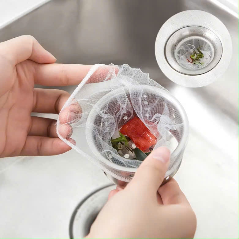 Combo 100 Túi Lọc Dùng 1 Lần Không Tắc Nghẽn,Túi Lọc Rác Bồn Rửa Chén Thông Minh - SET TÚI LƯỚI LỌC RÁC CO GIÃN TIỆN LỢI