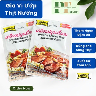 Gia vị ướp Bò nướng, Bò hầm gói 50gr hiệu Lobo Thái --> Gia vị ướp bò
