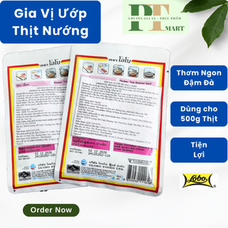 Gia vị ướp Bò nướng, Bò hầm gói 50gr hiệu Lobo Thái --> Gia vị ướp bò