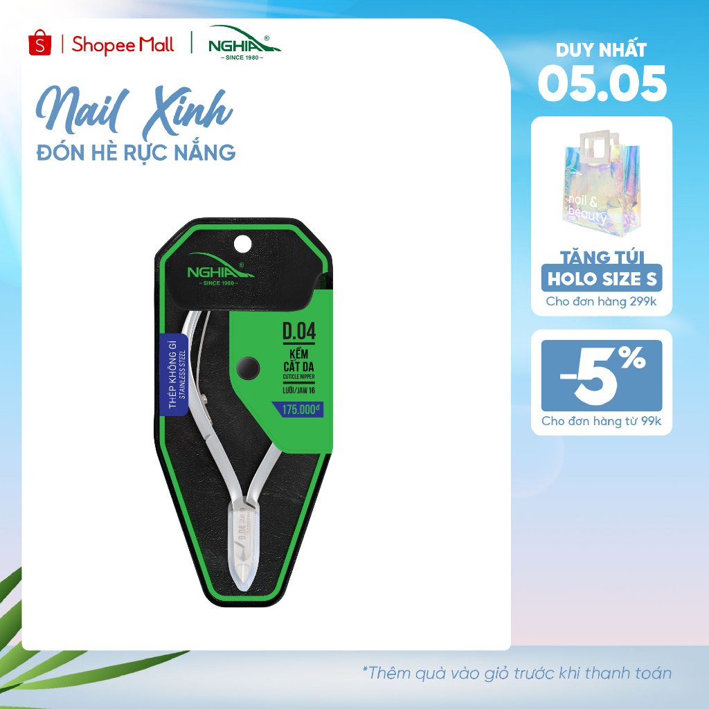 Ảnh Kềm Cắt Da Thép Không Gỉ KỀM NGHĨA D.04 1