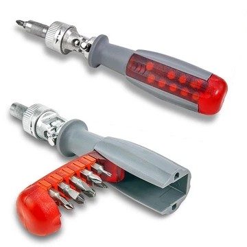 Tô vít Bộ tô vít đa chức năng, Bộ tua vít đa năng + 10 đầu chất liệu thép xuay 180 độ các góc..