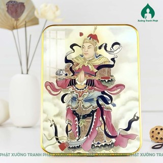 Tranh Vi Đà Hộ Pháp tráng gương cao cấp siêu bóng