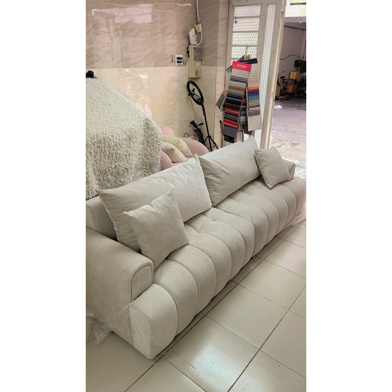 sofa Bắc Âu NHU Y DECOR tặng kèm 4 gối, đa dạng chất liệu và kích thước giao nhanh HCM