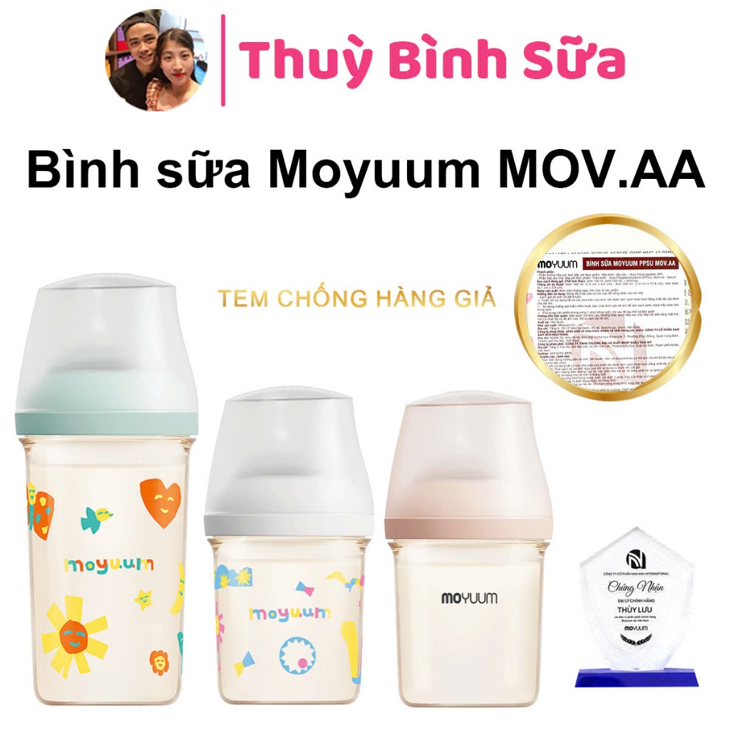 Bình sữa Moyuum Mov.aa chính hãng Hàn Quốc, Moyuum Movaa mẫu mới 2025 ...